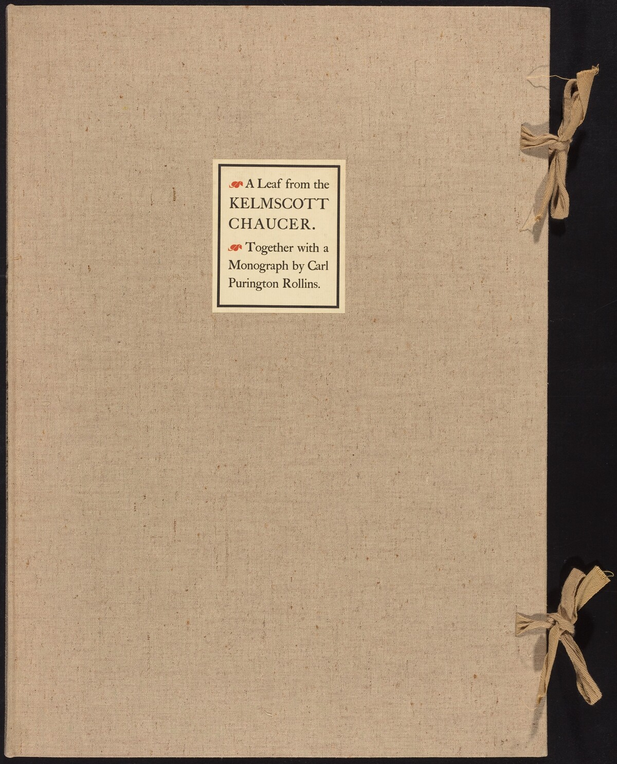 A Leaf from the Kelmscott Chaucer by William Morris