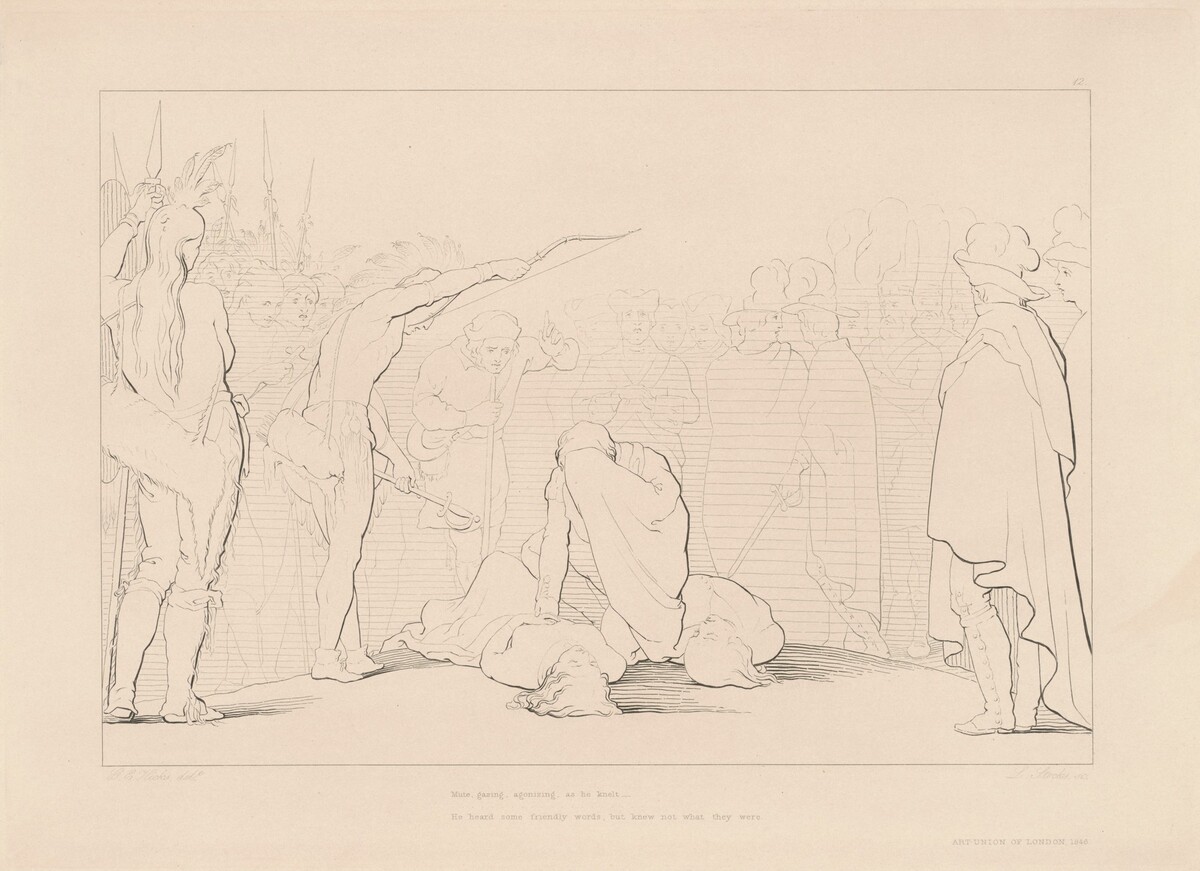Mute, Gazing, Agonizing... by Lumb Stocks, after George Elgar Hicks