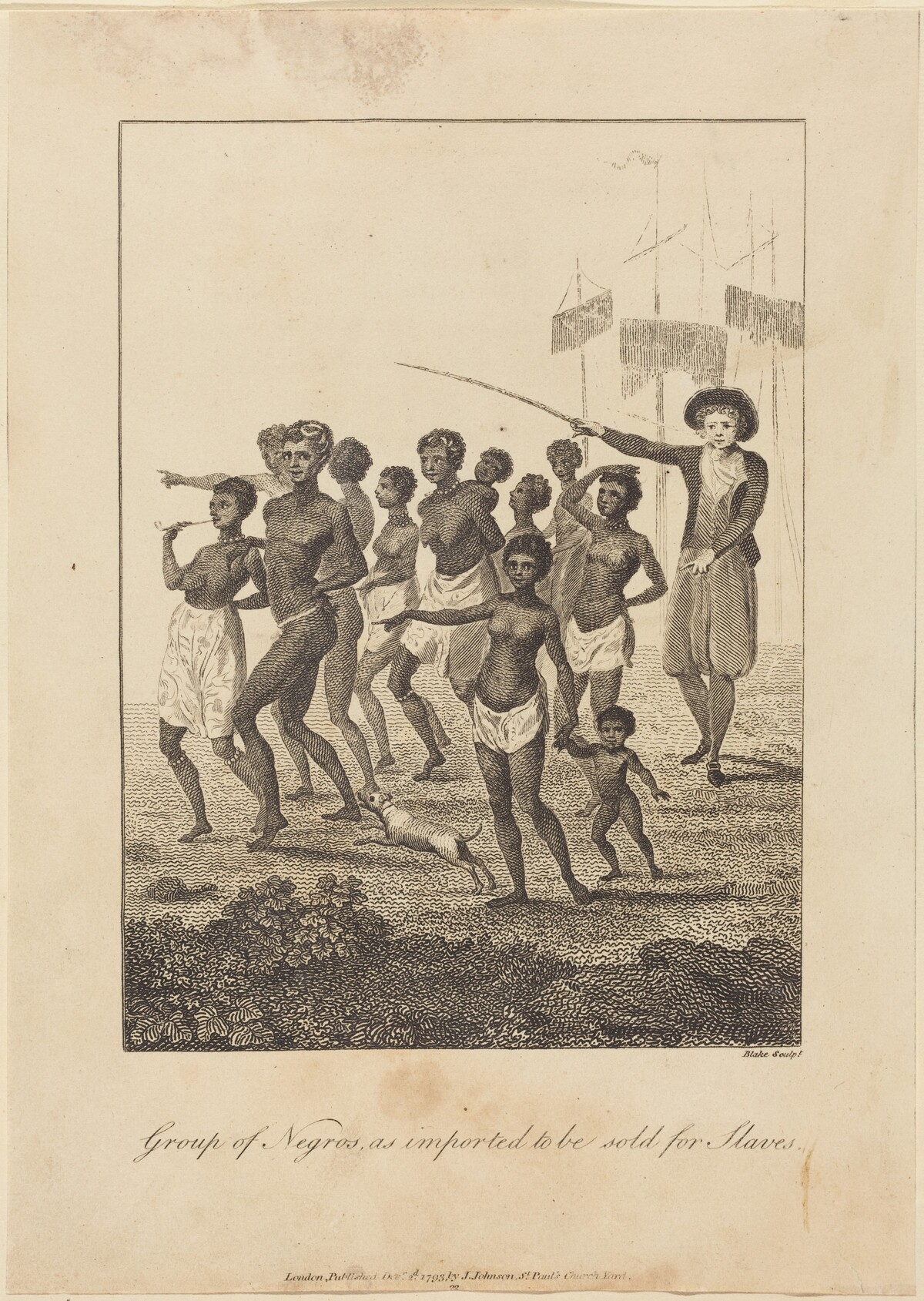 Group of Negros, as imported to be sold for Slaves by William Blake after John Gabriel Stedman
