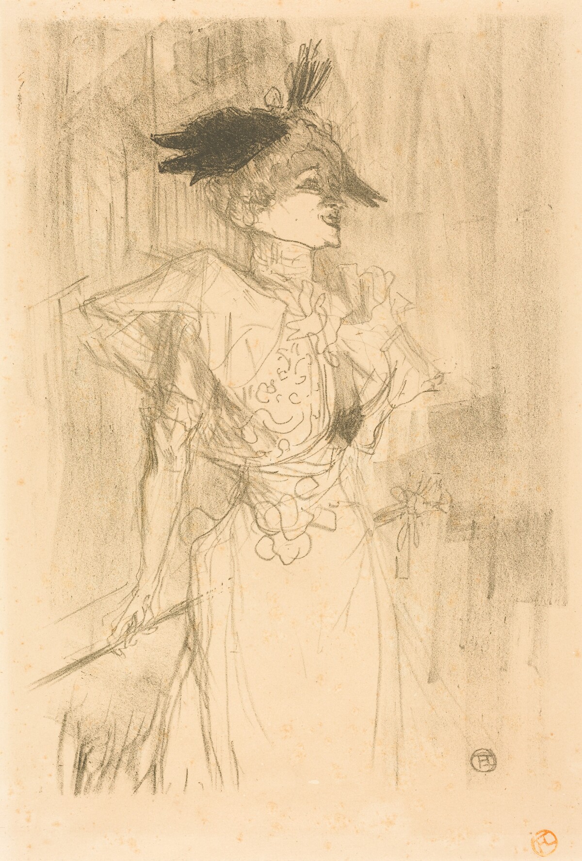 Mlle. Marcelle Lender, Standing (Mlle. Marcelle Lender, debout) by Henri de Toulouse-Lautrec
