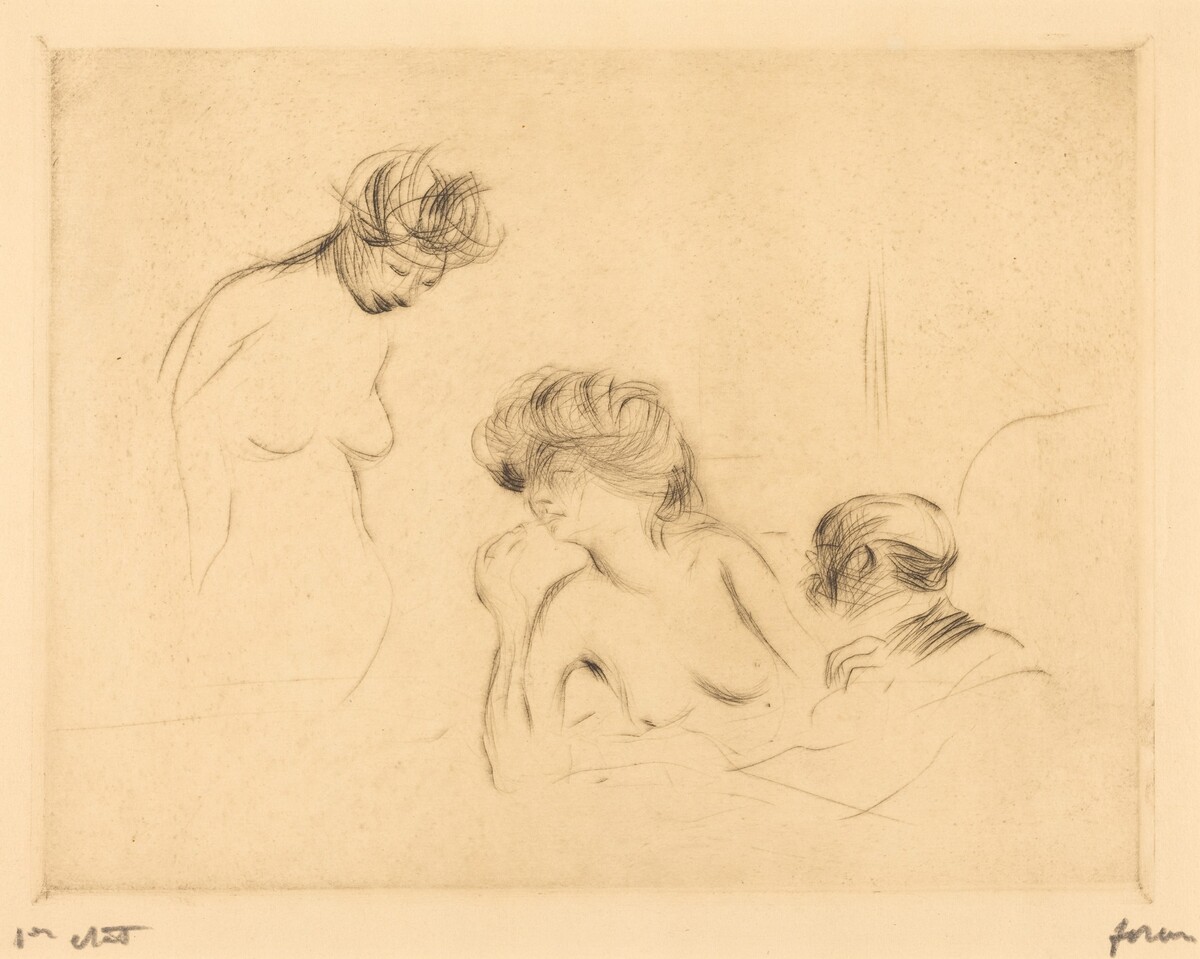 En cabinet particulier (3e planche) (In a Private Room) (third plate) by Jean-Louis Forain