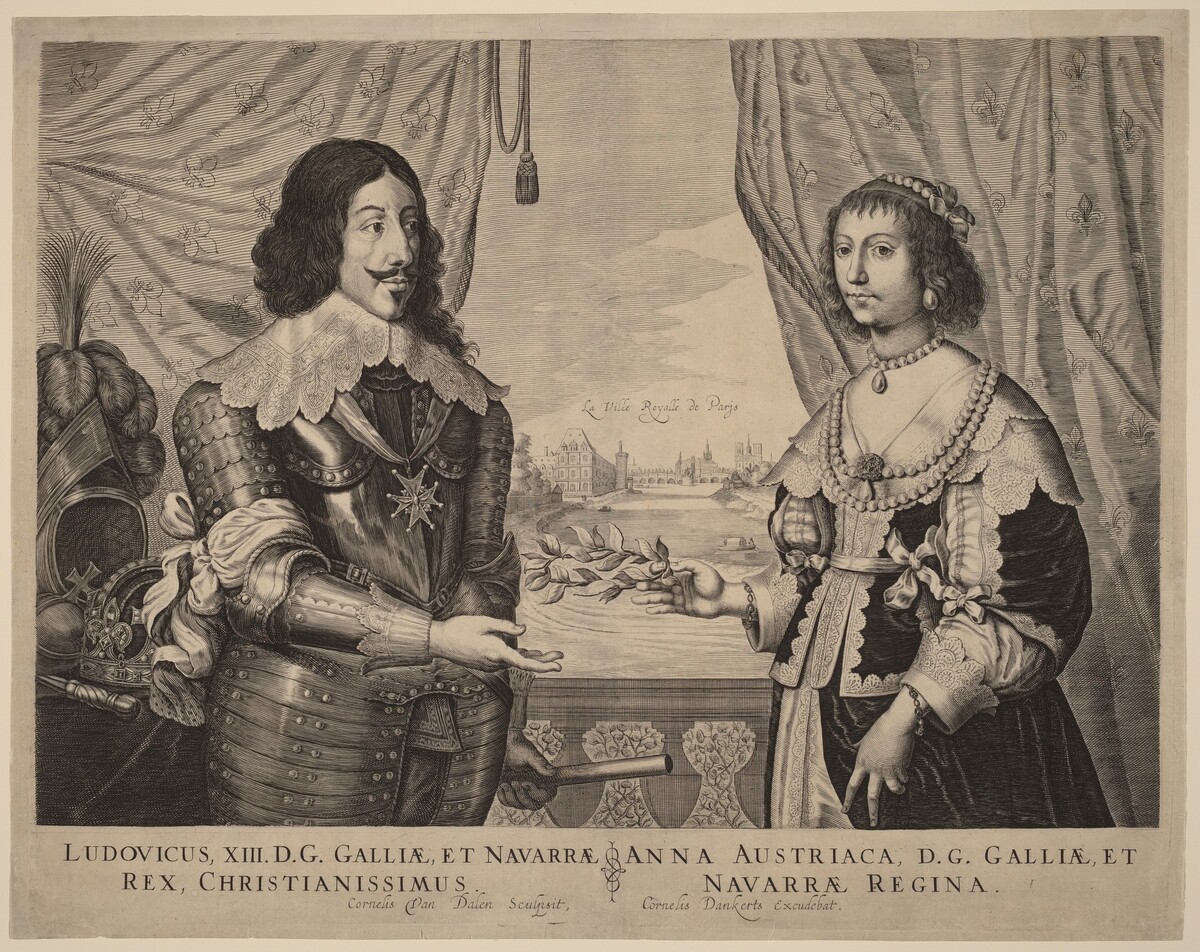 King Louis XIII of France and Anne of Austria by Cornelis van Dalen I