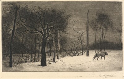 Hiver (Le Loup dans la neige)