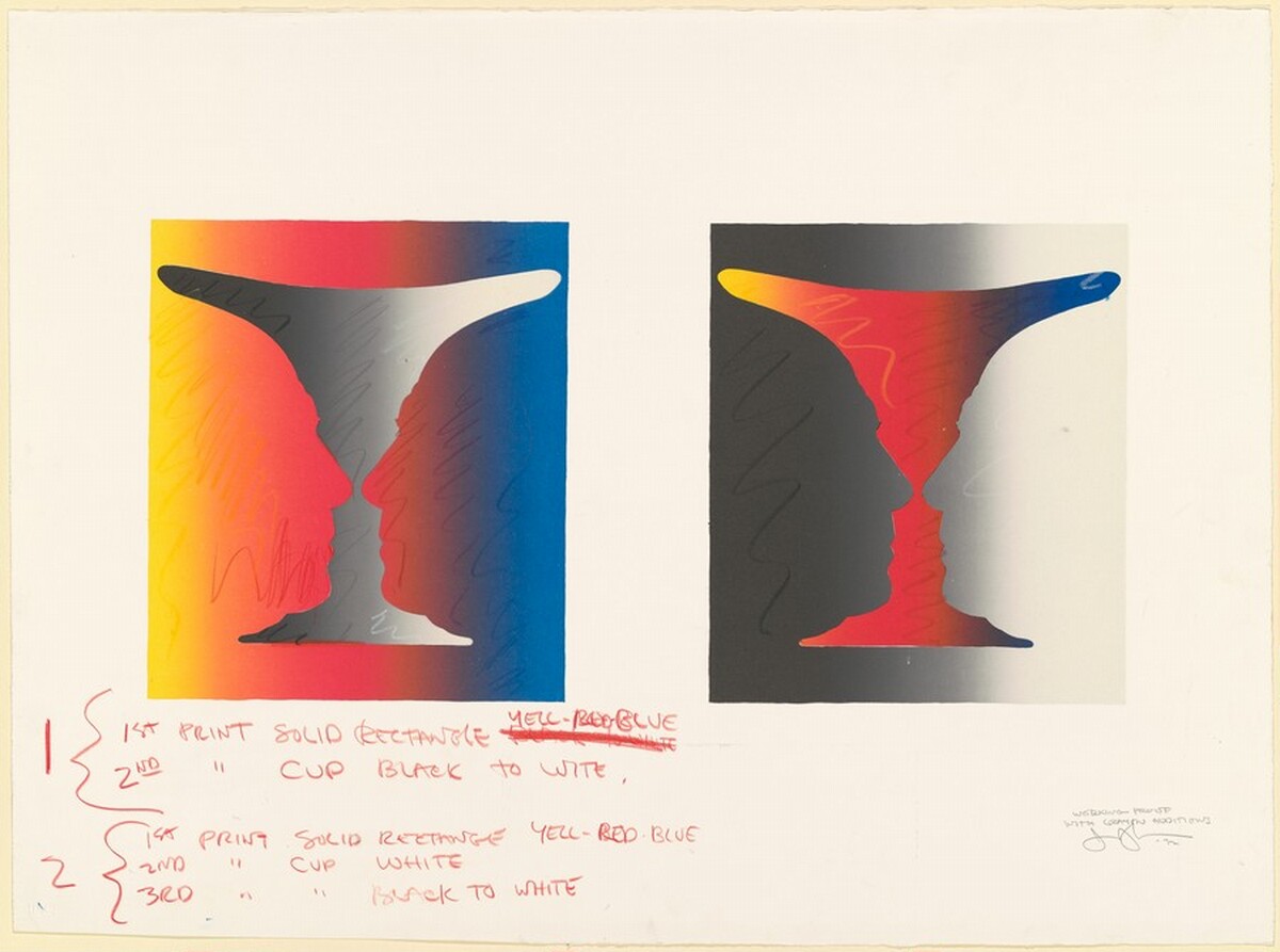 Cups 4 Picasso [working proof] by Jasper Johns