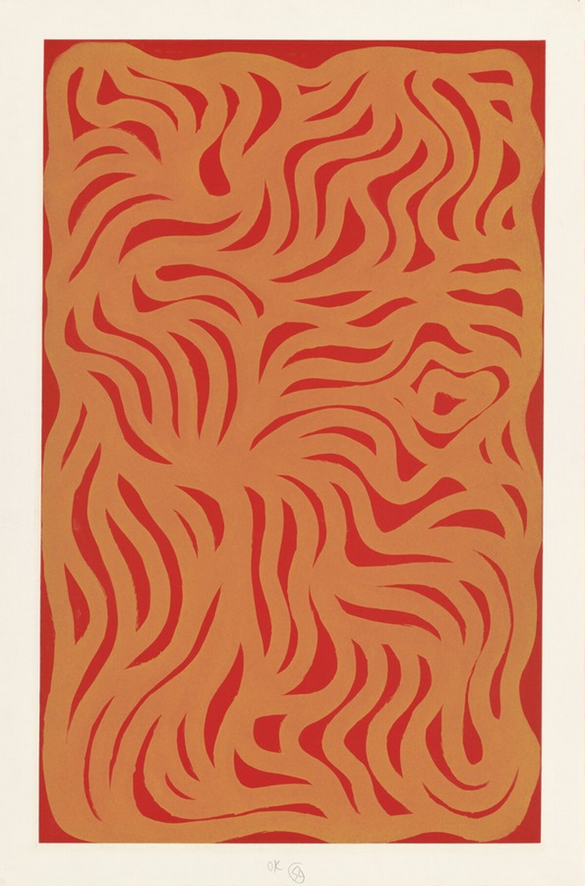 Loops & Curves Red/Yellow by Sol LeWitt