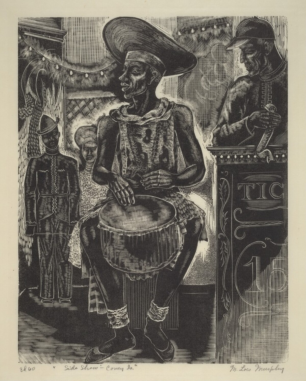 Side Show - Coney Island by Minnie Lois Murphy