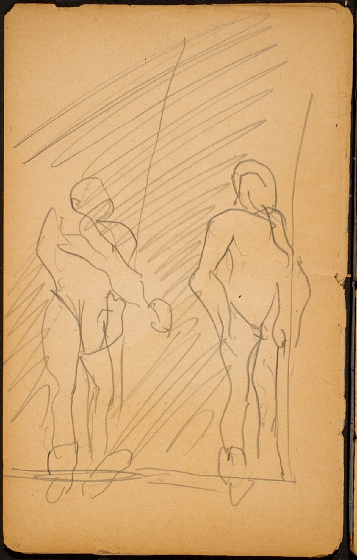 Zwei Figuren auf dem Trapez (Two Figures on a Trapeze) [p. 16] by Max Beckmann