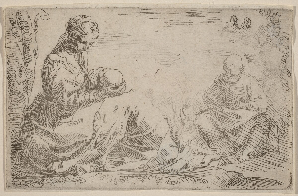 The Rest on the Flight into Egypt by Simone Cantarini