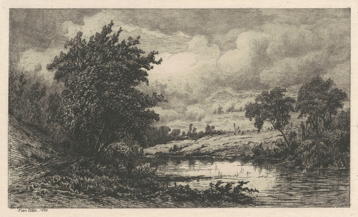On the Shepang River, Connecticut by Kruseman Van Elten