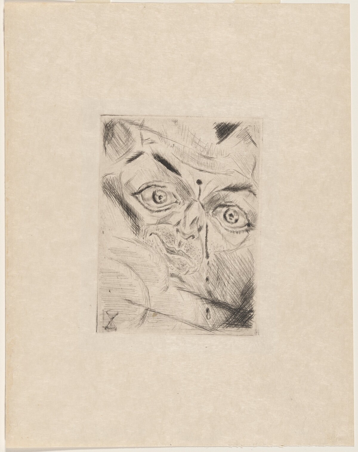 Peter with a Gunshot Wound in His Forehead by Walter Gramatté