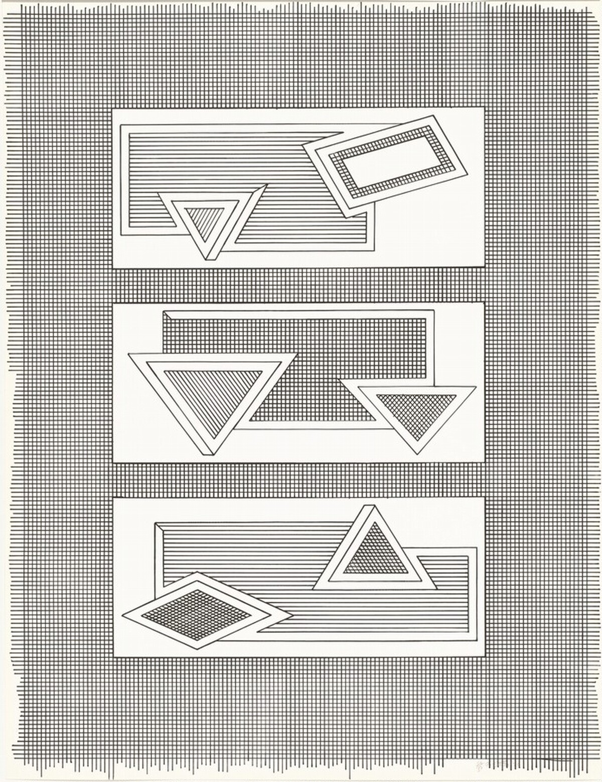 Grid Stack by Frank Stella