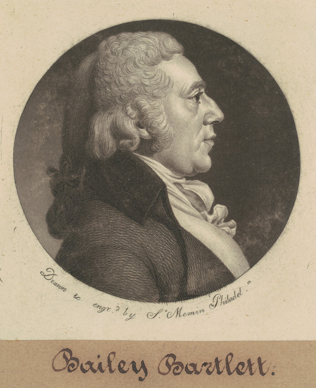 Bailey Bartlett by Charles B. J. Févret de Saint-Mémin