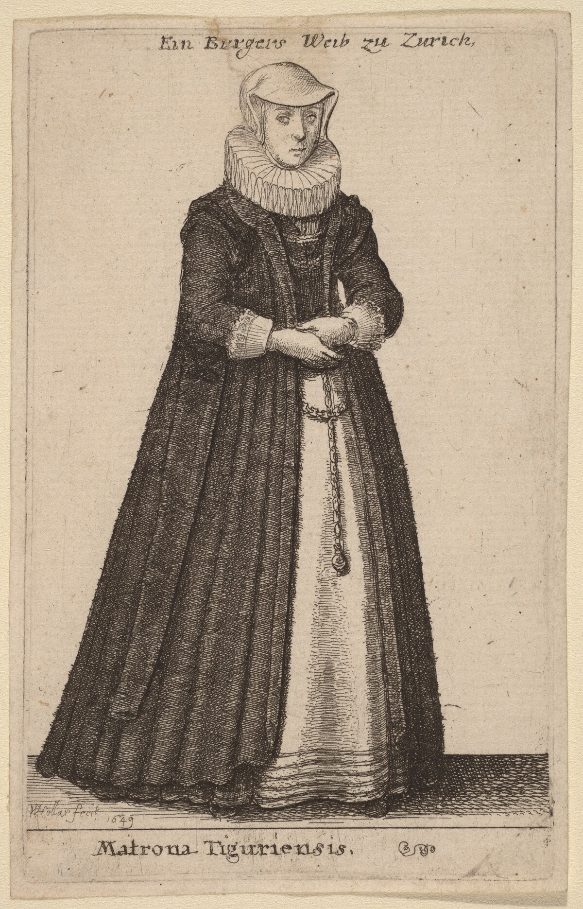 Matrona Tiguriensis by Wenceslaus Hollar