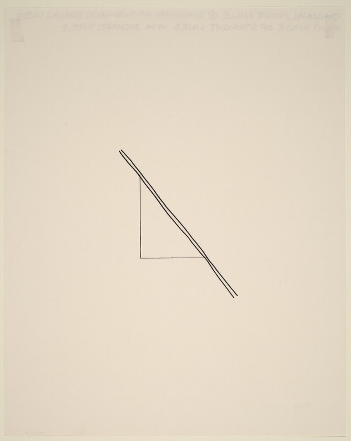 Diagonal/Right Angle 3 Diagonal of Two Hand Drawn Lines; Right Angle of Straight Lines by Richard Tuttle
