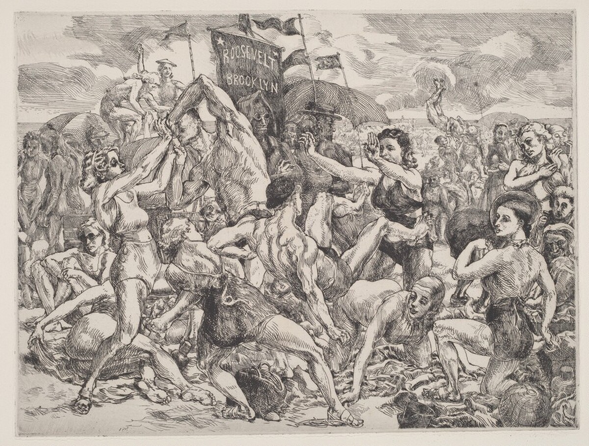 Coney Island Beach by Reginald Marsh