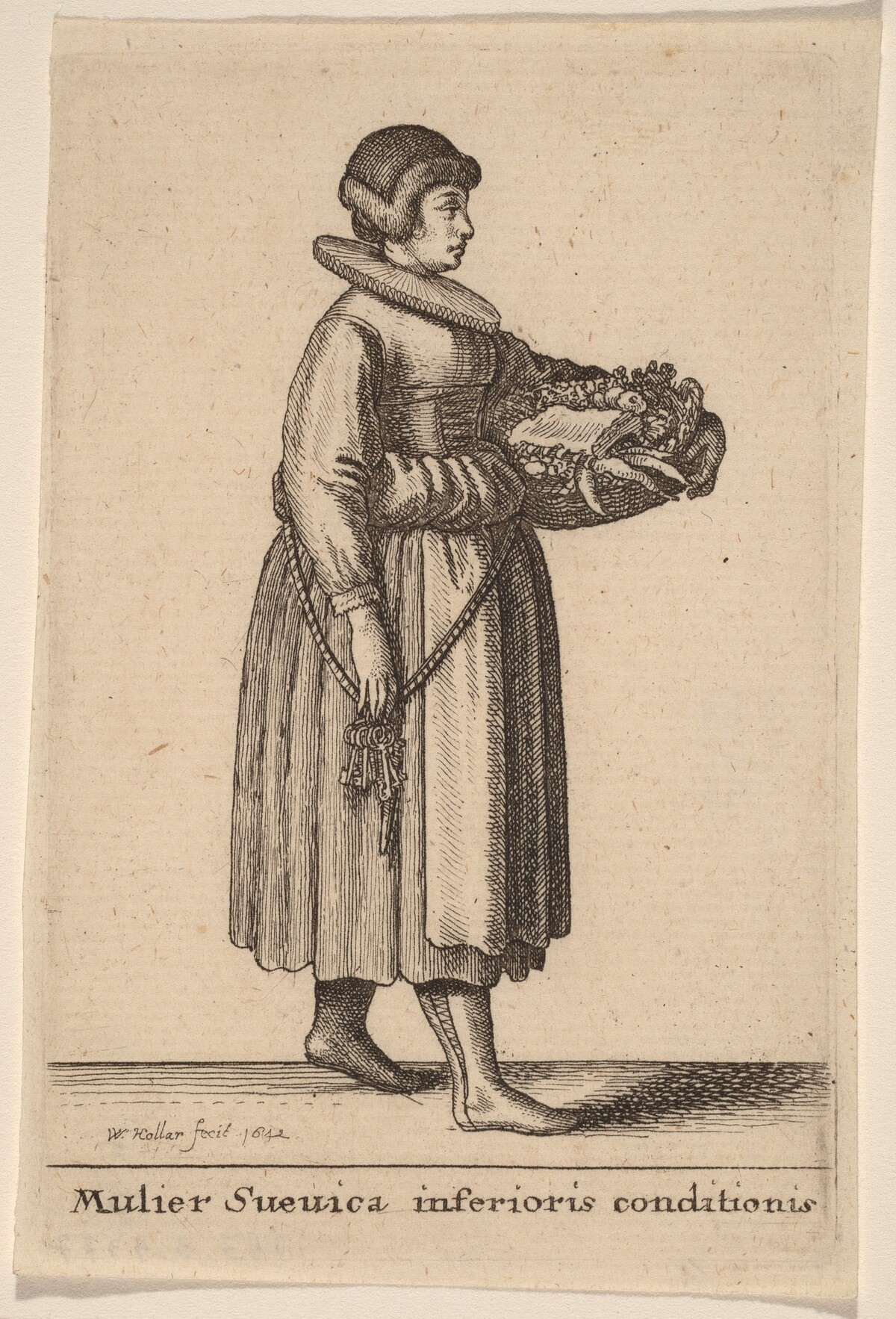 Mulier Svevica Inferioris Conditionis by Wenceslaus Hollar
