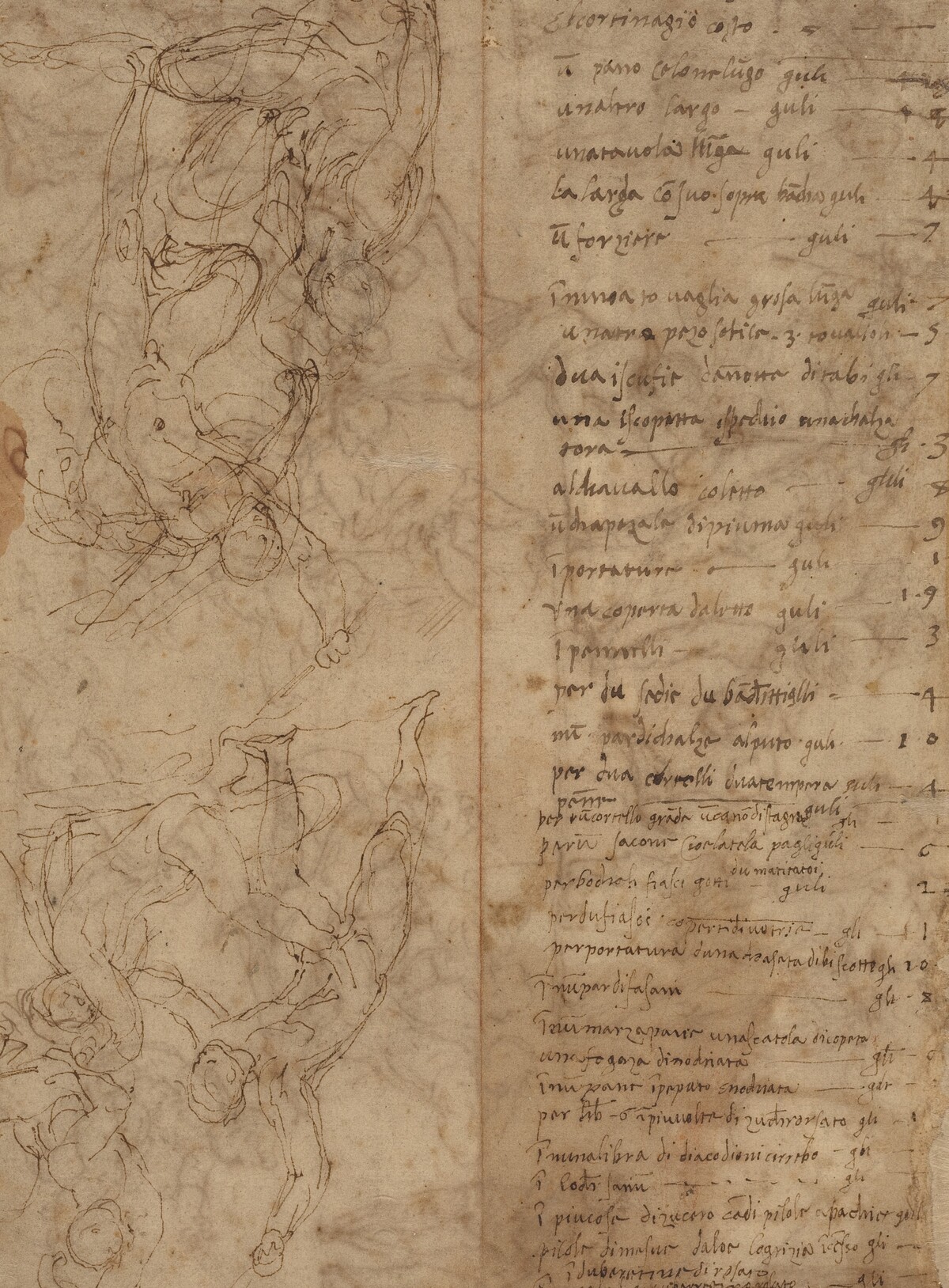 Figure Studies [verso] by Perino del Vaga