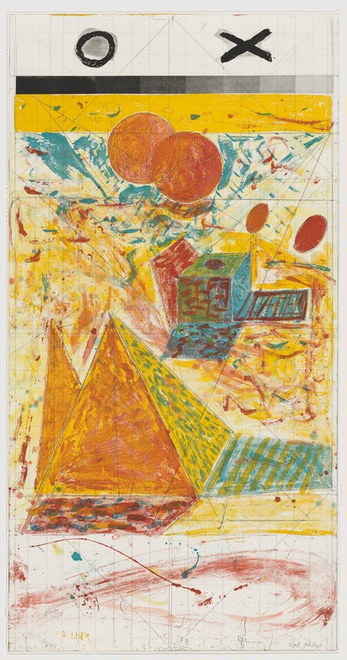 Abstraction, Belief, Desire [working proof 7 for panel B] by Pat Steir