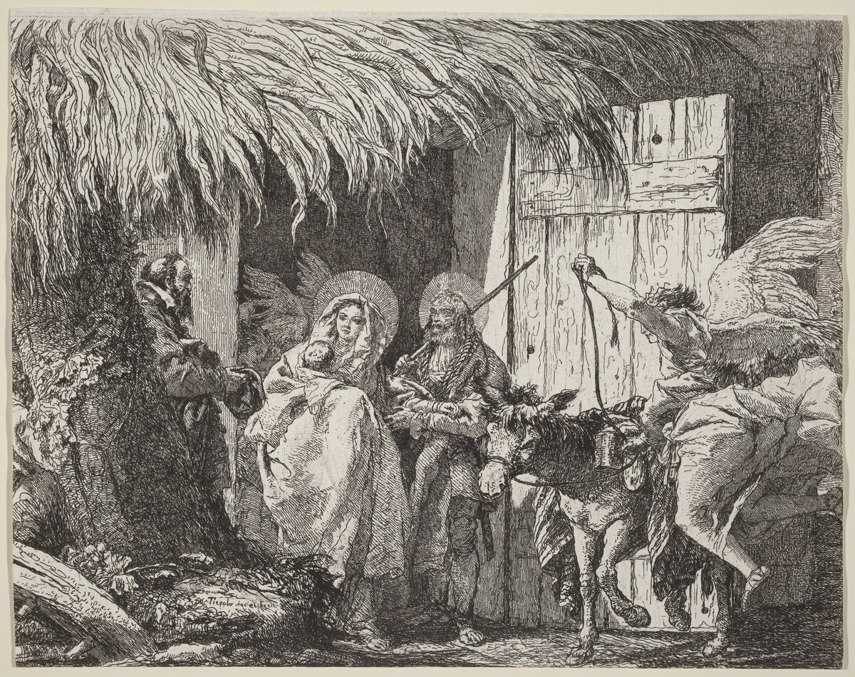 Joseph and Mary Prepare to Leave by Giovanni Domenico Tiepolo