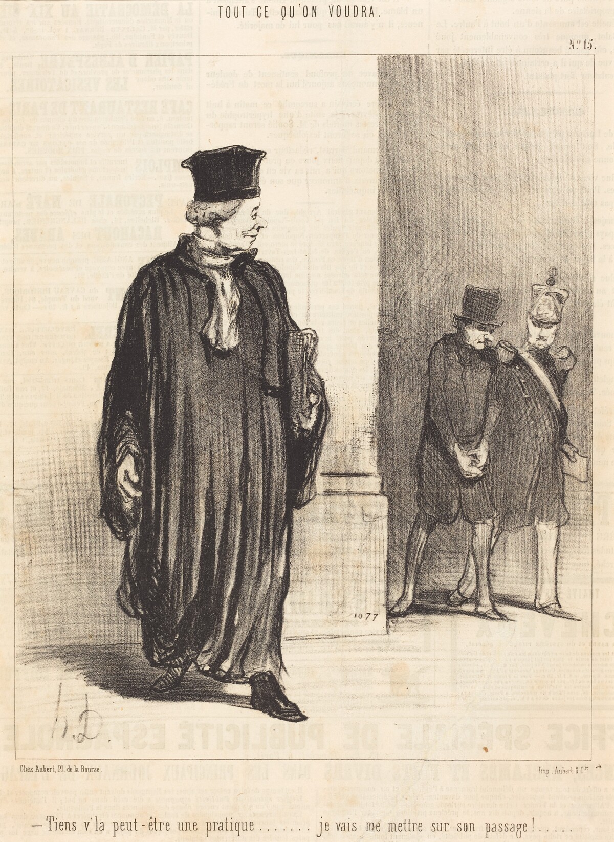 Tiens v'la peut-etre une pratique by Honoré Daumier