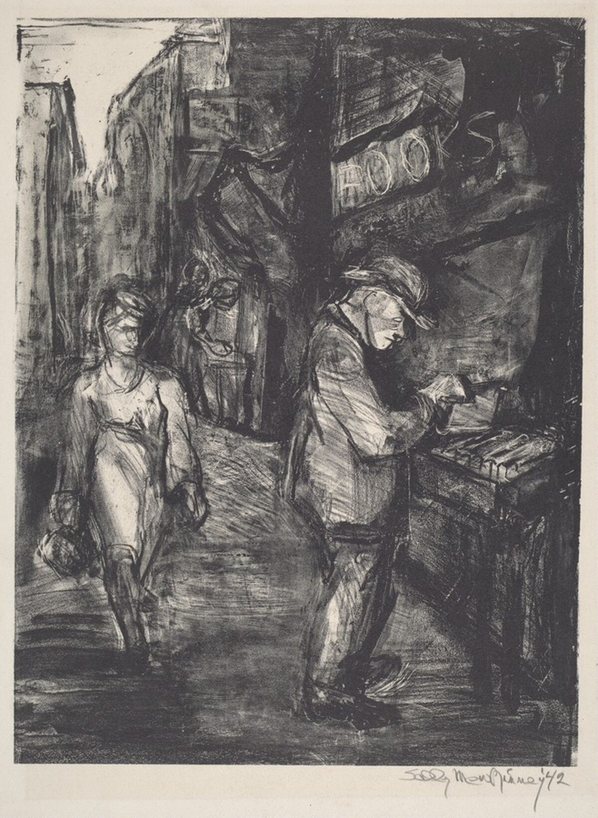 Untitled (Book Stalls, 4th Avenue) by Sally McWhinney
