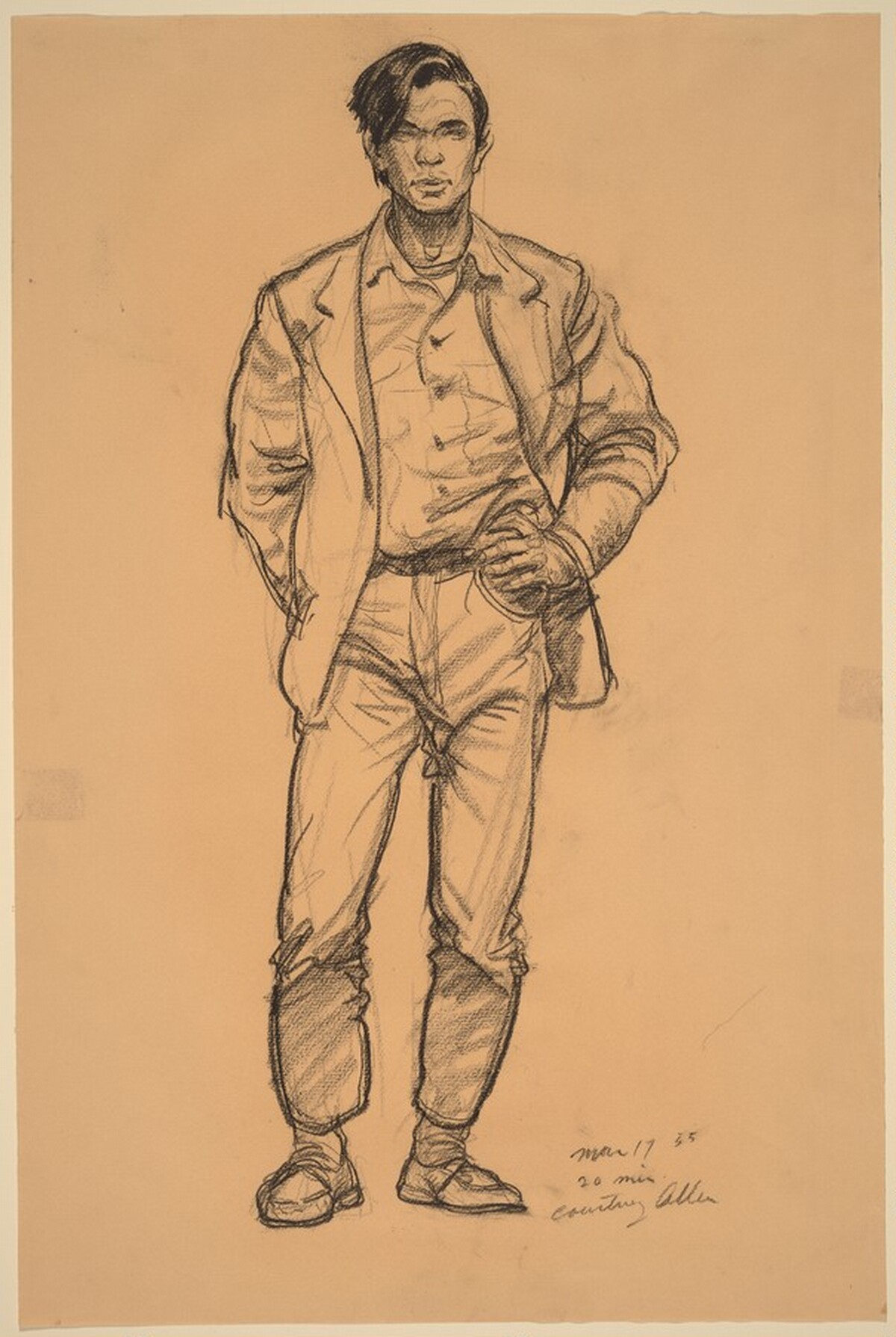 Indian Standing with Hand on Hip by Courtney Allen