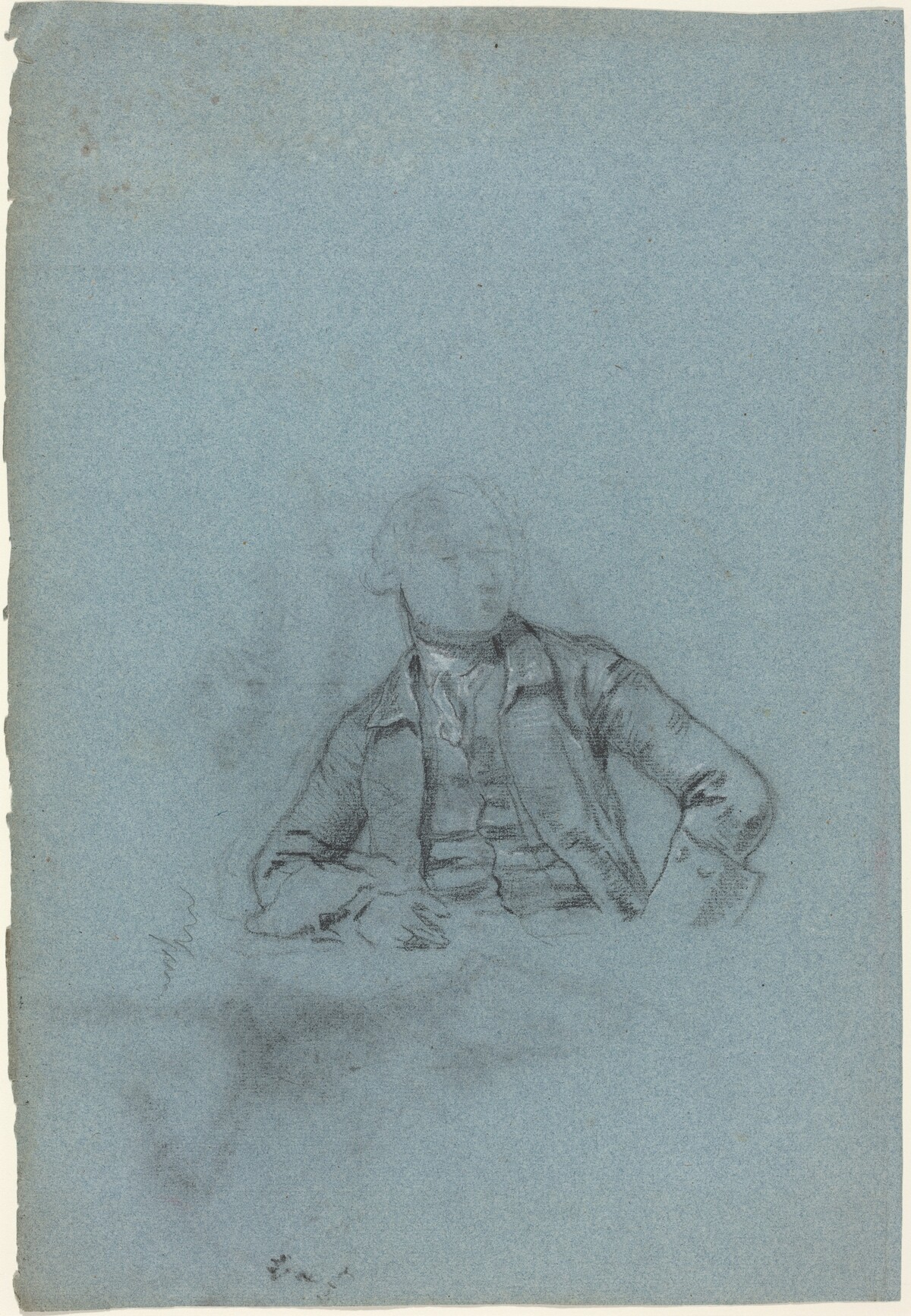 Study of a Seated Man [recto] by Allan Ramsay?