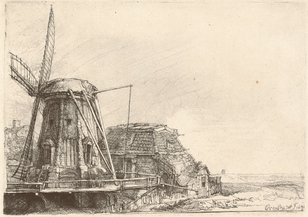 The Windmill by Rembrandt van Rijn