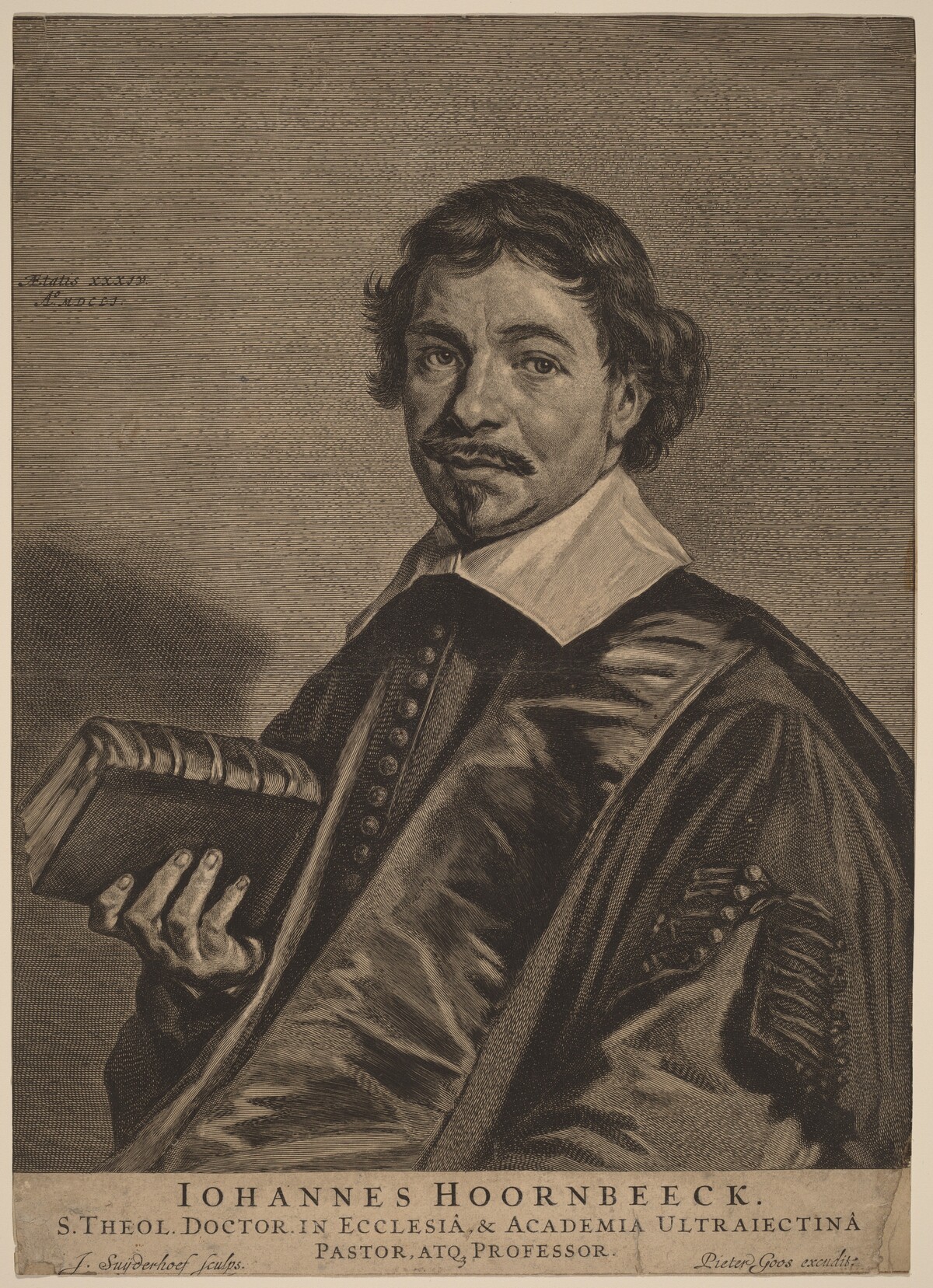 Johannes Hoornbeeck by Jonas Suyderhoff, after Frans Hals