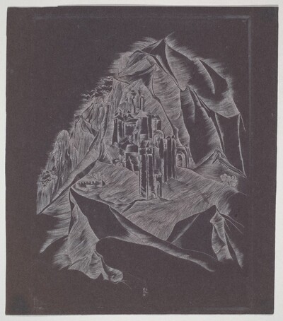 Mountainous Landscape with Turrets