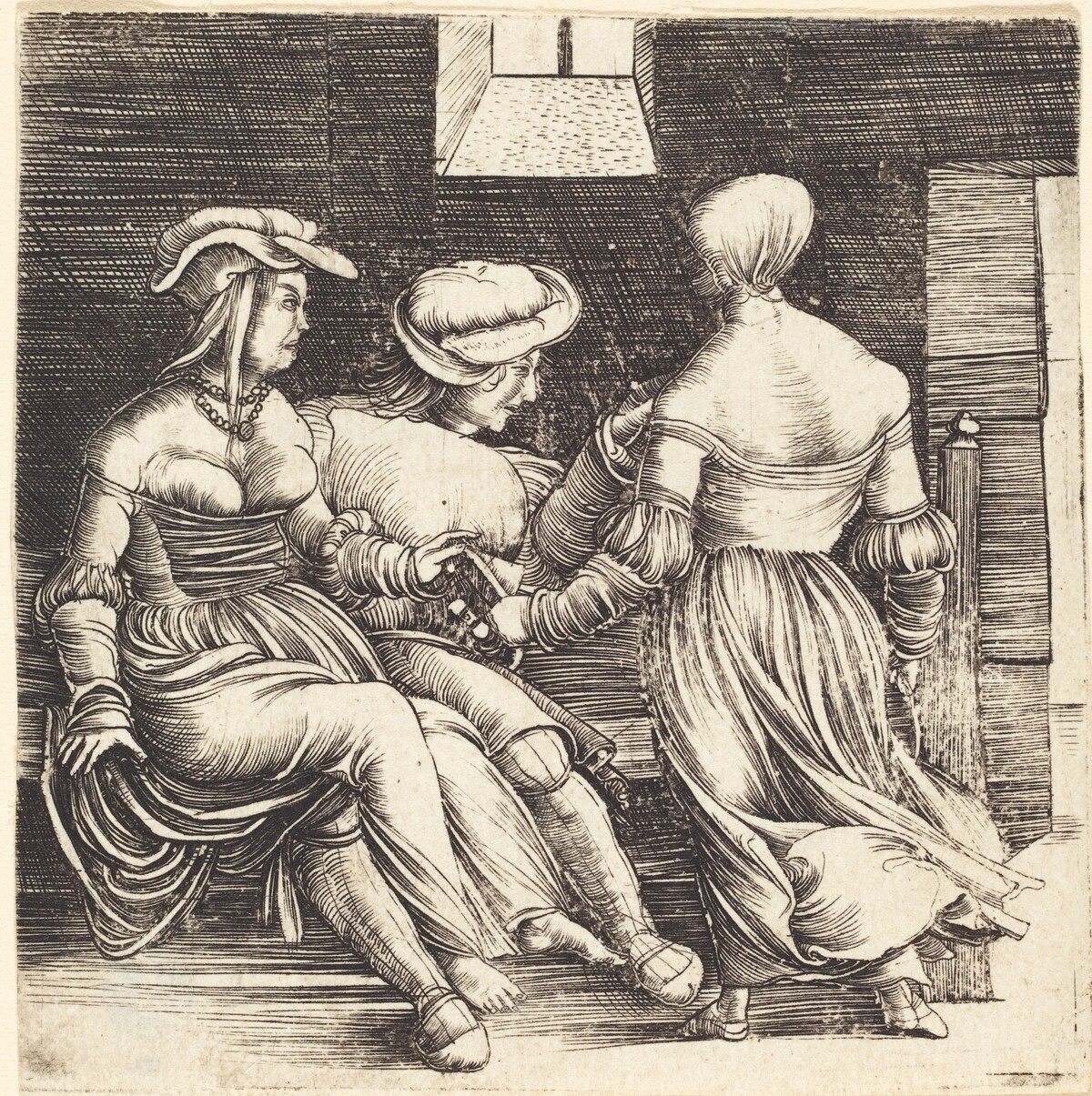 Young Man and Maids by Erhard Altdorfer