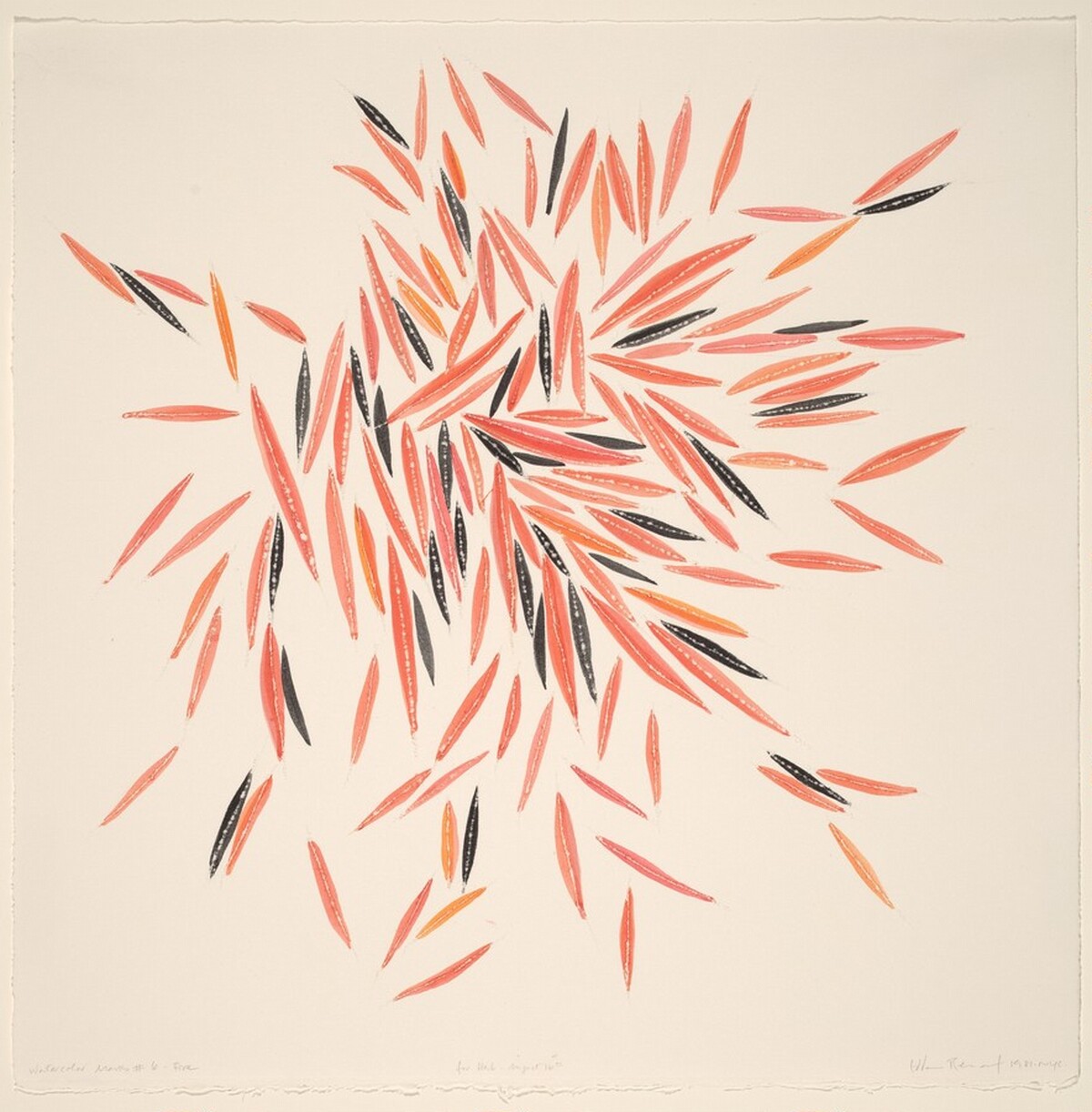Watercolor Marks #6 - Fire by Edda Renouf