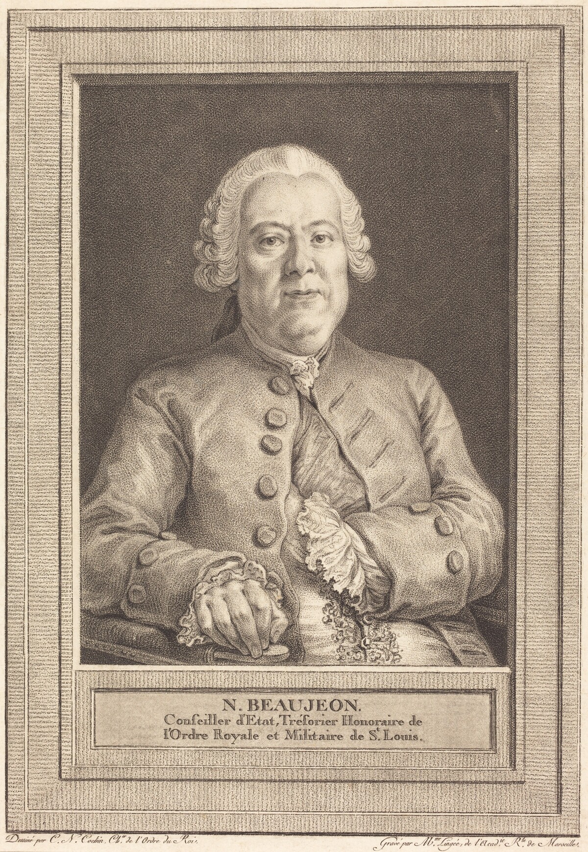 N. Beaujeon by Thérèse-Éléonore Lingée after Charles-Nicolas Cochin II