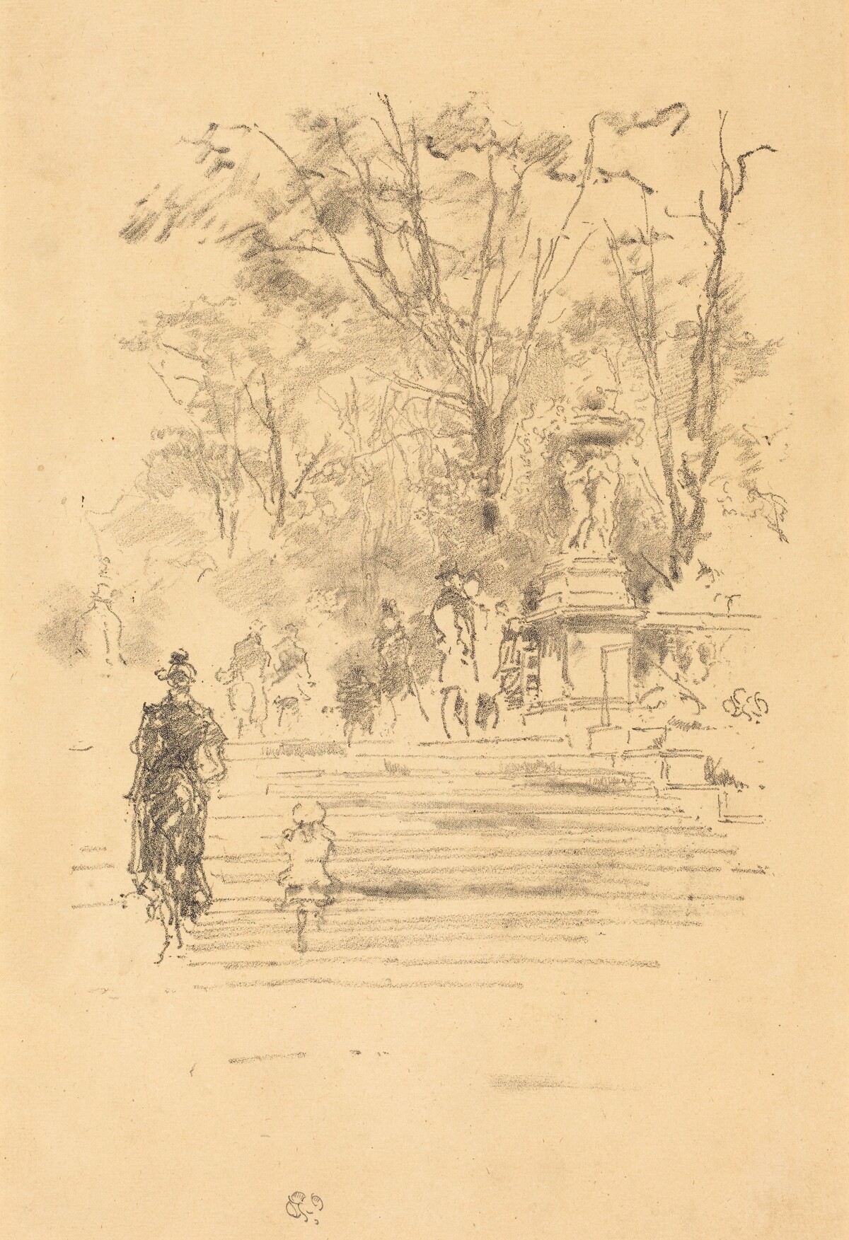 The Steps, Luxembourg by James McNeill Whistler