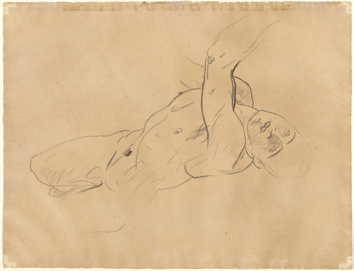 Falling Male Nude [verso] by John Singer Sargent
