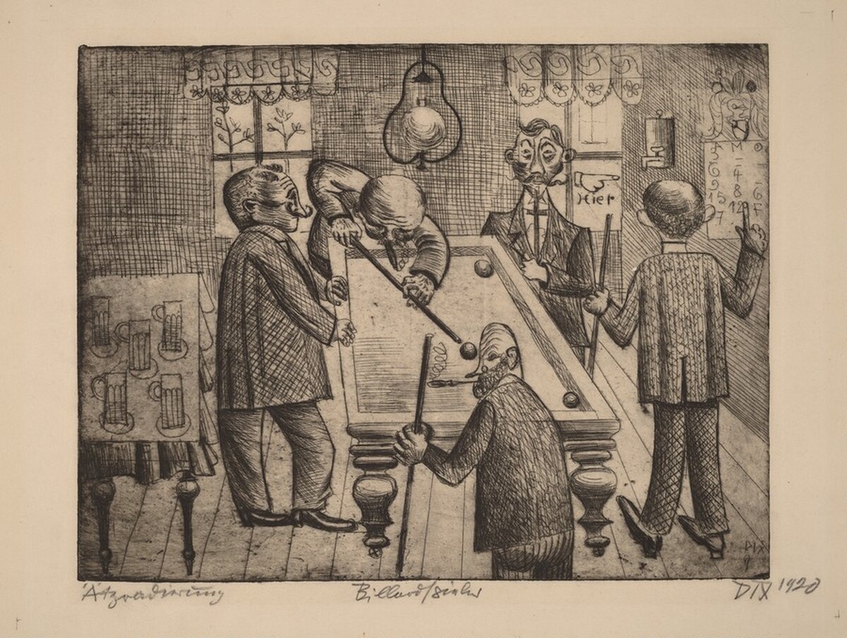 Billardspieler (Billiard Players) by Otto Dix