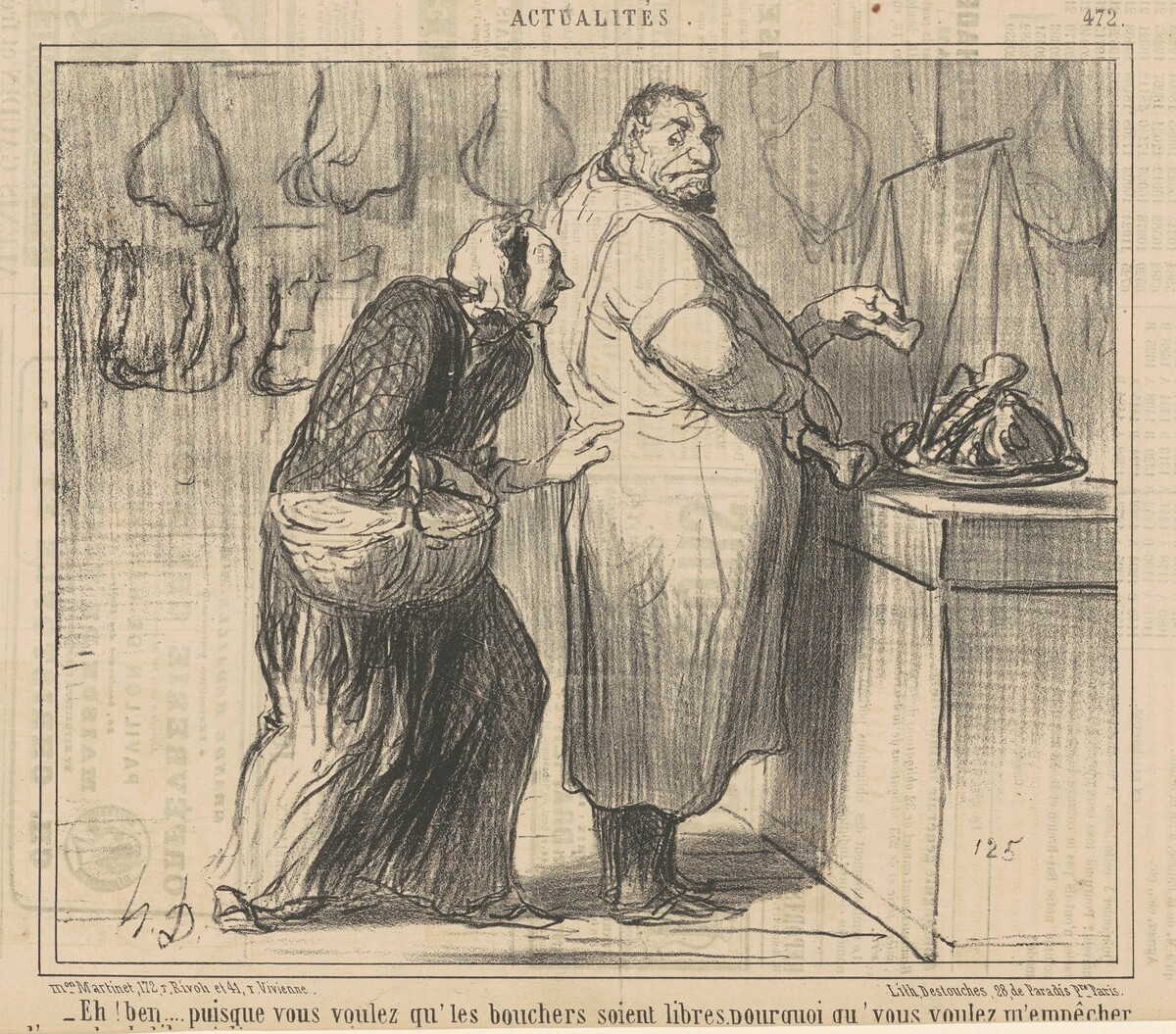 Eh! Ben ... puisque vous voulez qu' les bouchers ... by Honoré Daumier