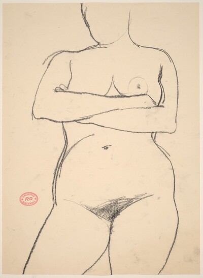 Untitled [standing nude with her arms crossed]