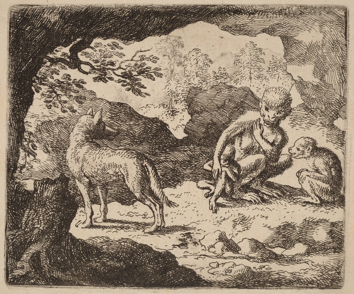 The Wolf and the Monkeys by Allart van Everdingen