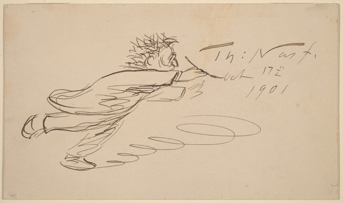 Signature, "TH. Nast, Oct. 17, 1901" by Thomas Nast