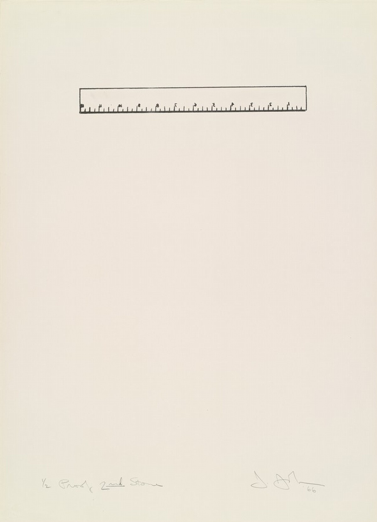 Ruler [misc. proof] by Jasper Johns