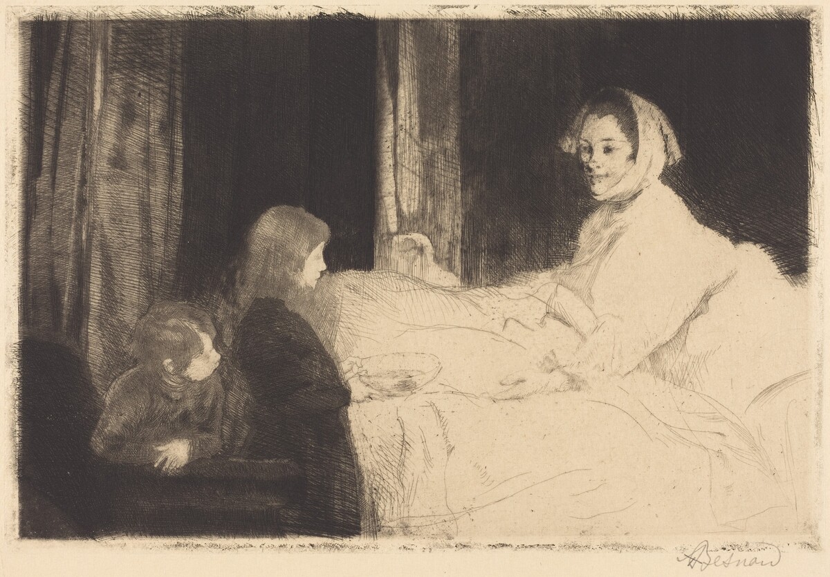 The Sick Mother (La mère malade) by Albert Besnard