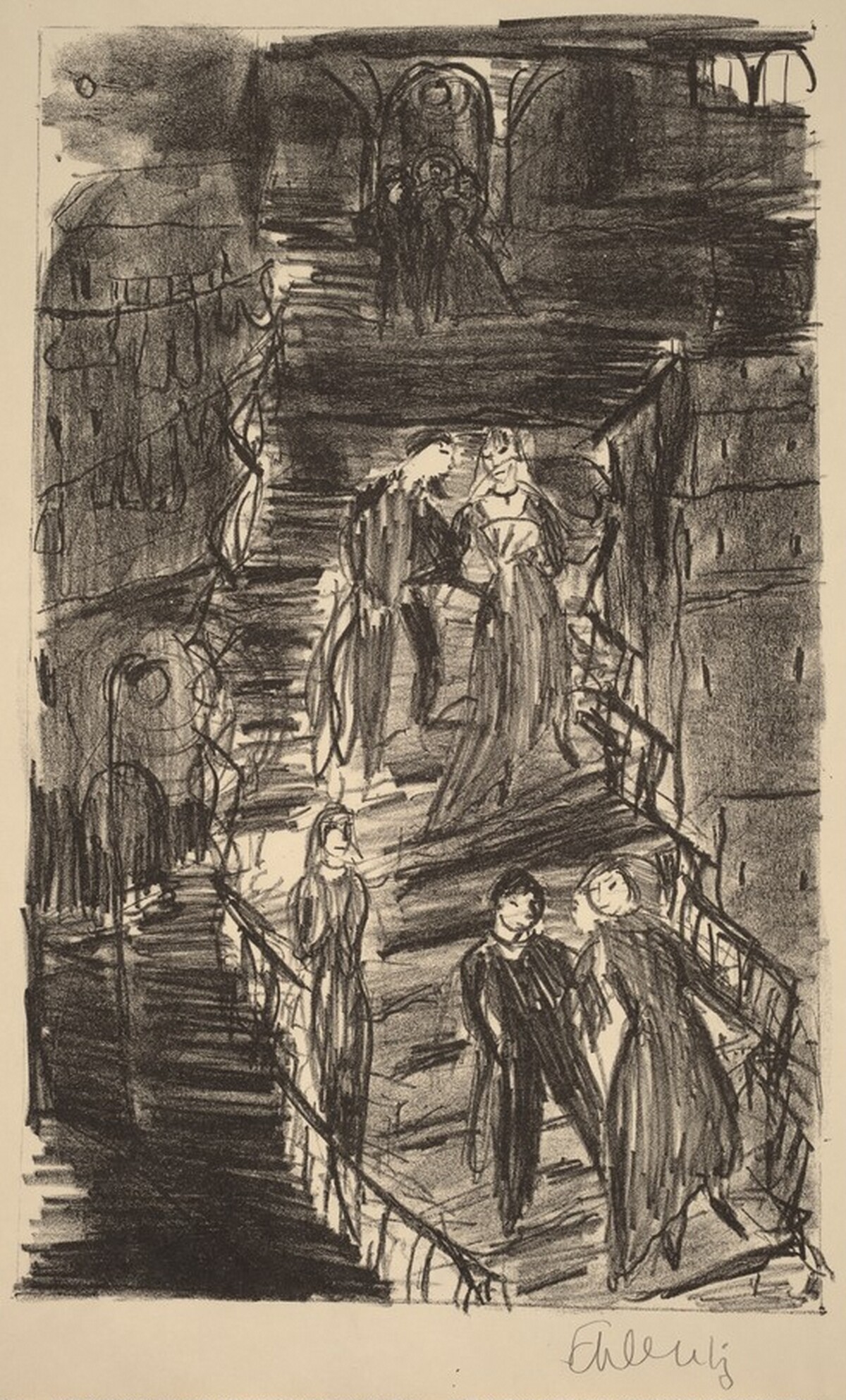 Staircase Alley in Fiesole by Eva Marie Schlenzig