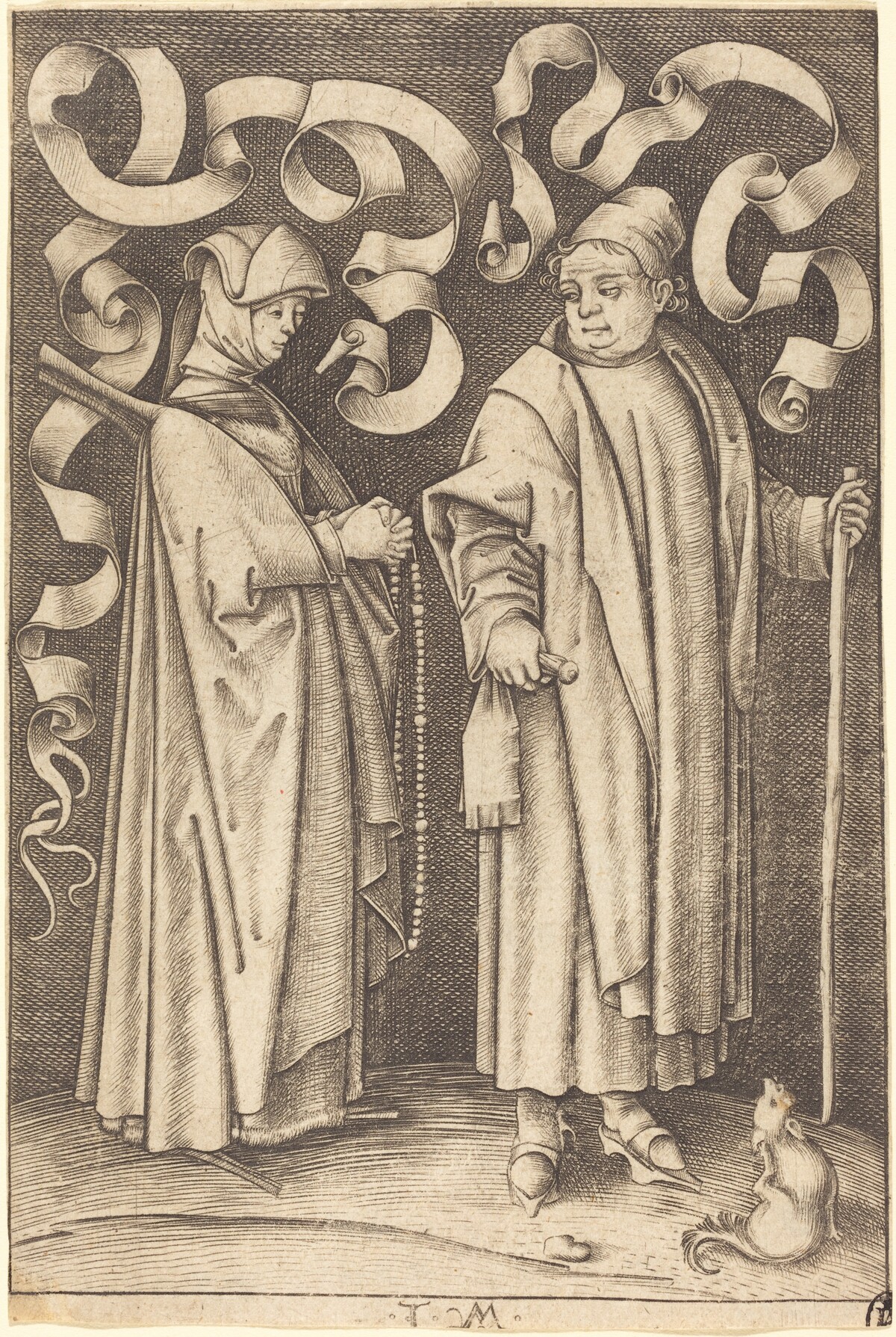 The Churchgoers by Israhel van Meckenem