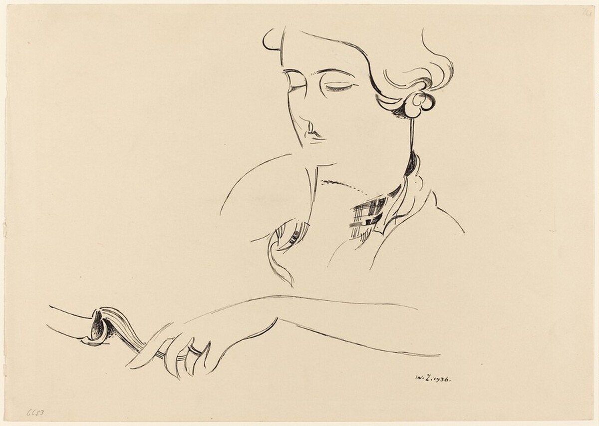 Froanna Reading by Wyndham Lewis