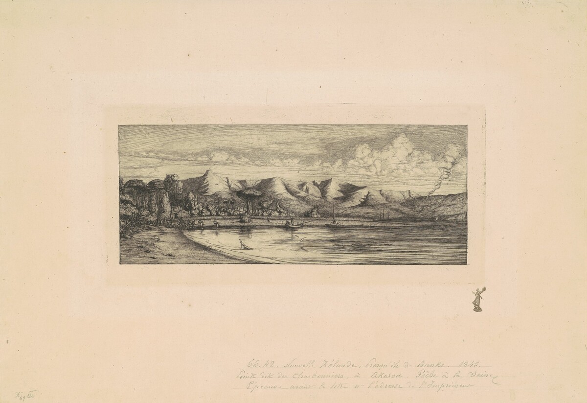 Nouvelle Zélande, Presqu'ile de Banks (View of Collier's Point, New Zealand) by Charles Meryon