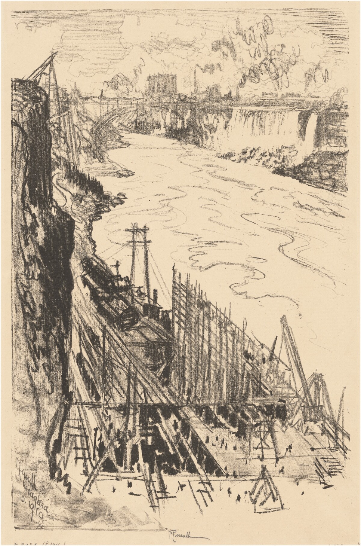Building a Power House by Joseph Pennell
