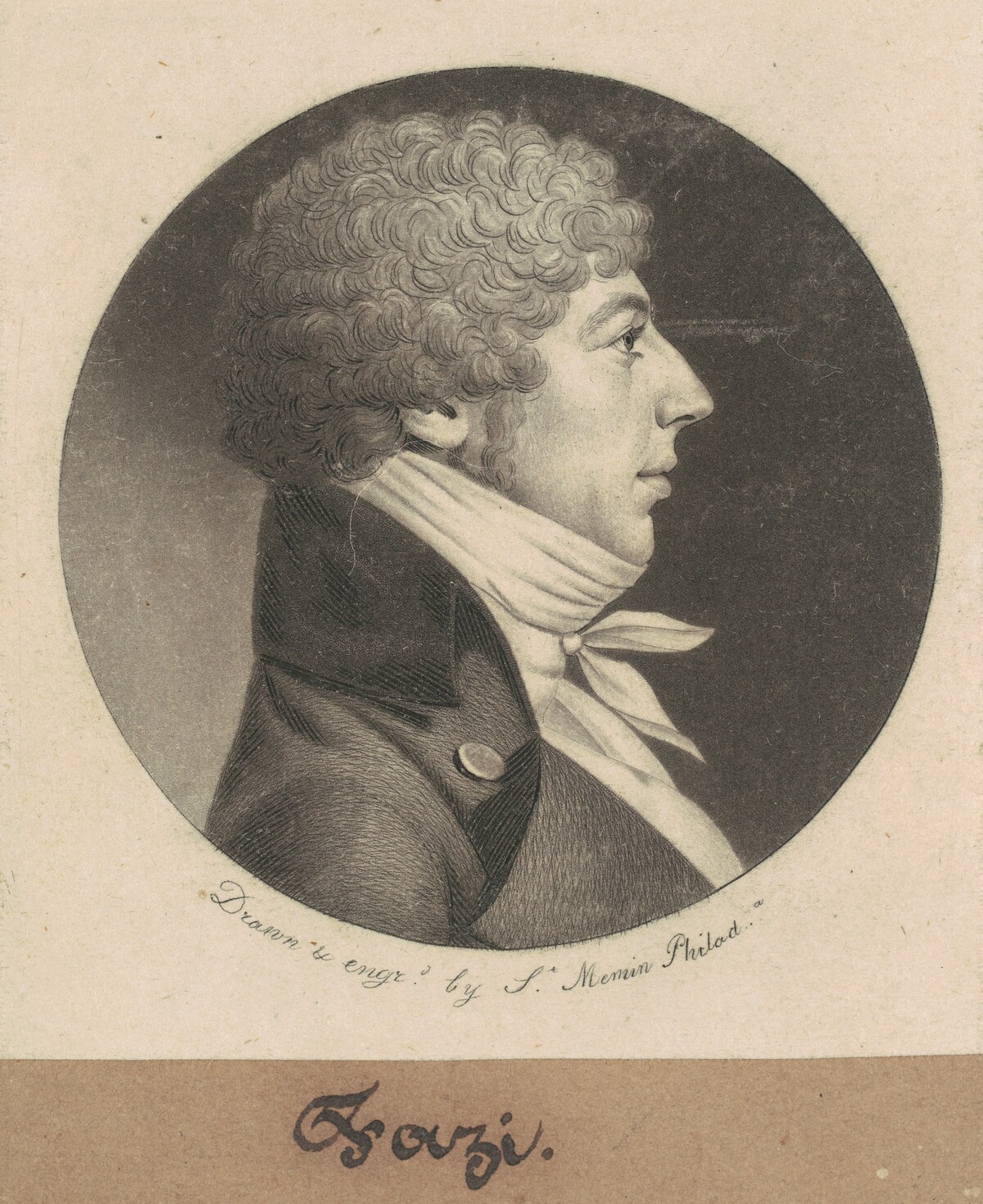 Jean Salomon Fazi by Charles B. J. Févret de Saint-Mémin