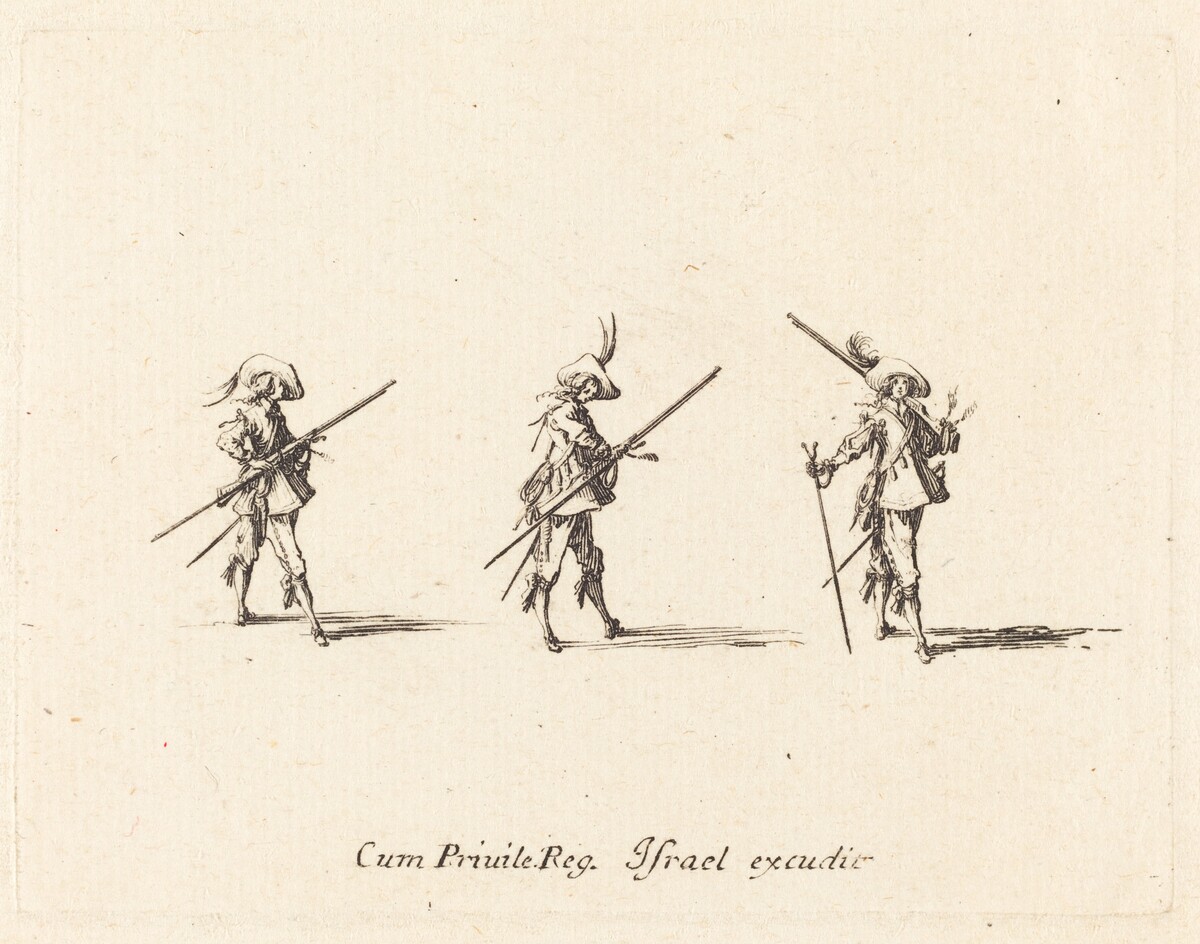 Drill with the Musket by Jacques Callot