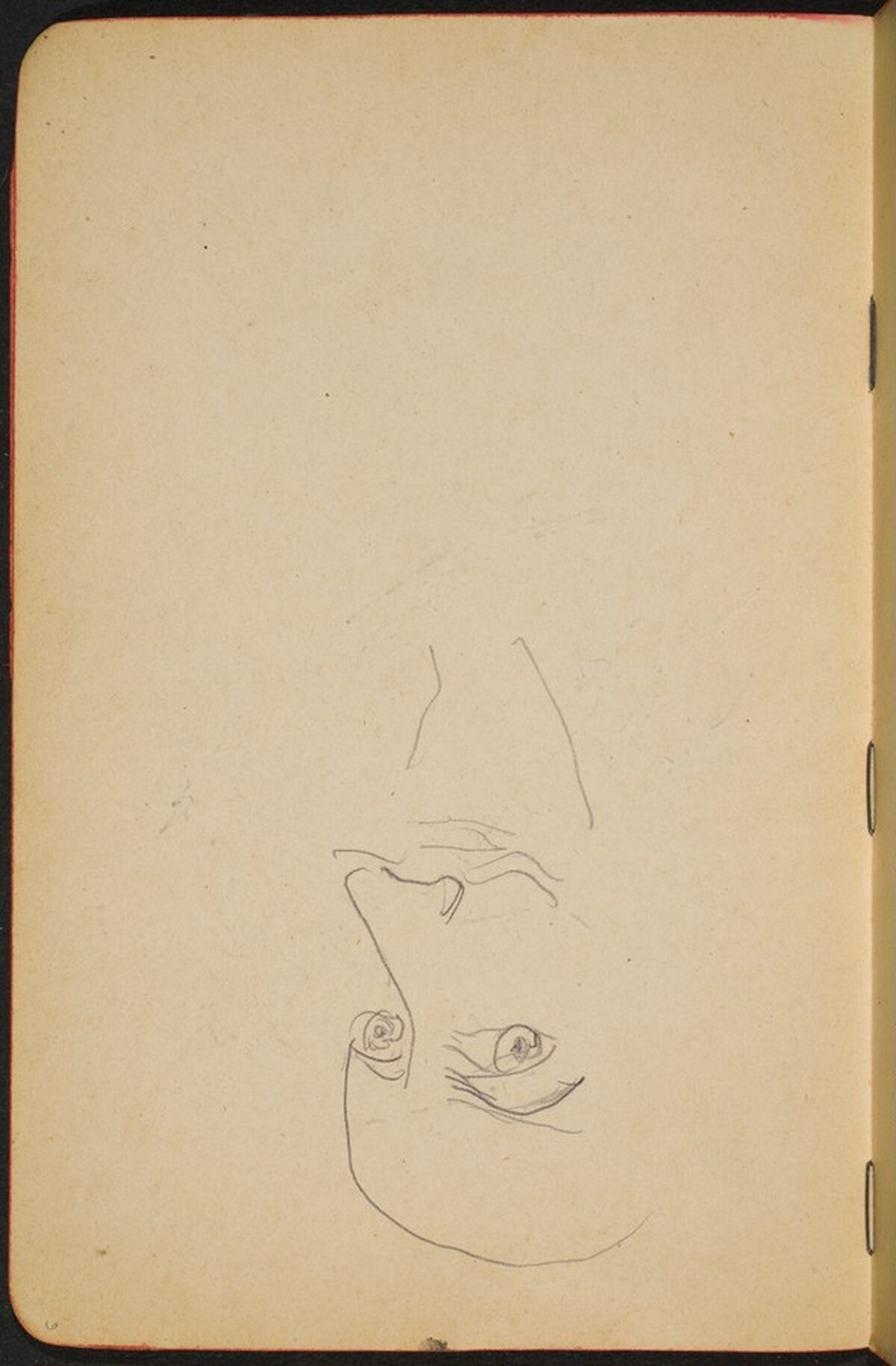 begonnene Skizze eines Mannes mit Bart (Unfinished Sketch of a Man with Beard) [p. 6] by Max Beckmann